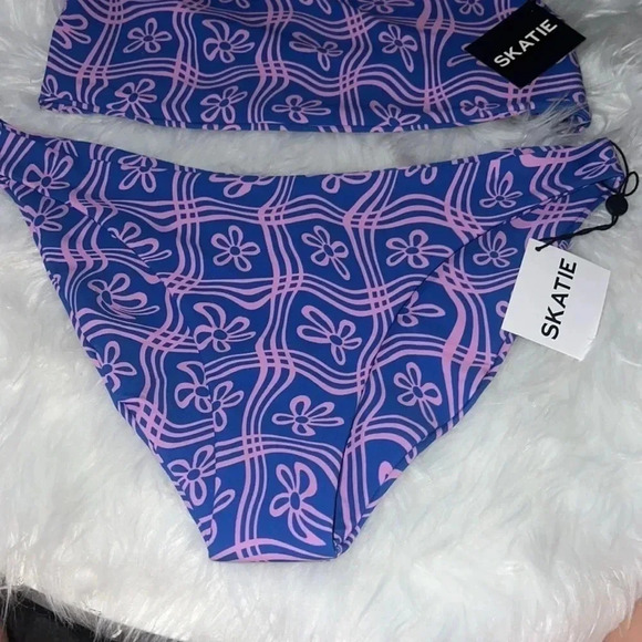 New Skatie Melly Bikini Hermosa Cherly Blue/Pink Size XL - Picture 2 of 4